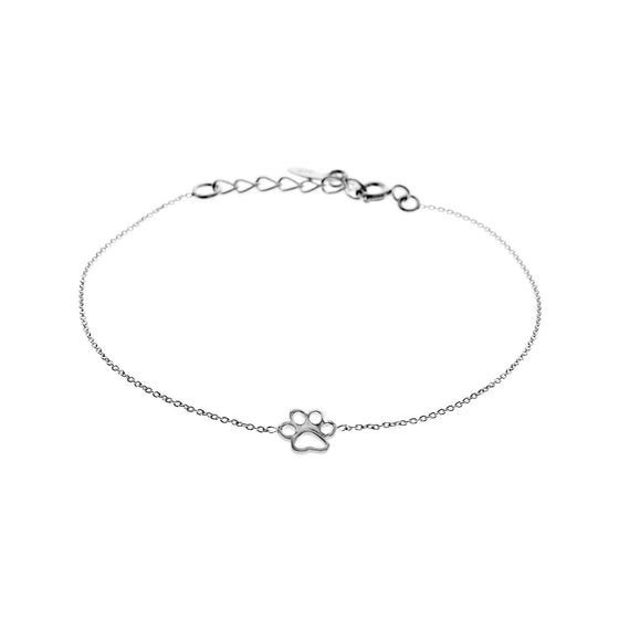 Matilda paw print silver bracelet