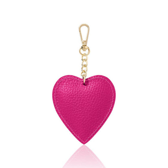 Italian Handmade Genuine Leather Heart Keyring Keychain