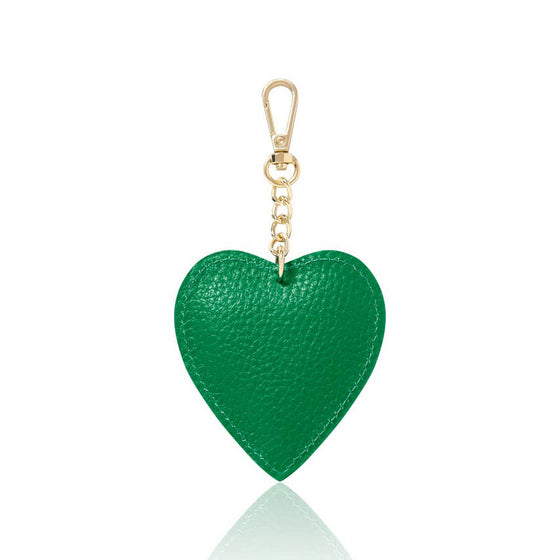 Italian Handmade Genuine Leather Heart Keyring Keychain