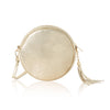 Italian Handmade Genuine Leather Circle Bag with Tassel