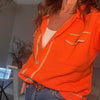 The Contrast Trim Cotton Mix Cardigan - ORANGE