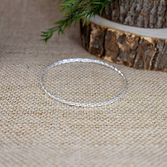 Joanna Plaited Silver Bangle