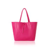 Italian Handmade Genuine Leather Oversized Tote Bag - HOT PINK