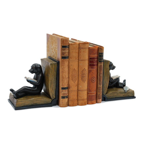 Dog Reading Bookends