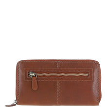  Leather Zipped Purse - Honey