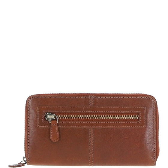 Leather Zipped Purse - Honey