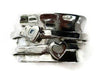 Wide Silver Hearts Sterling Silver Spinner Ring, SP05S