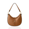 Italian Genuine Leather Crescent Shoulder Bag-Two Straps