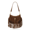 Italian Premium Suede Fringe Shoulder Crossbody Bag