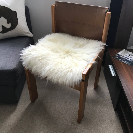 British Sheepskin Seat Cover Ivory Cream White