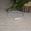 Zora Silver Feather Bangle