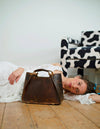 Handmade Womens Leather Handbag Shoulder Bag Small Tote & Wallet