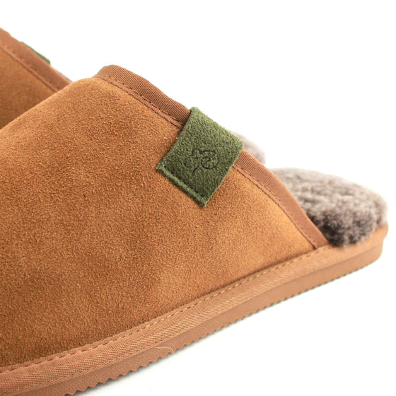 Ellis Mens Sheepskin Lined Slipper Mule