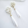 Etta Cluster Pearls and Long Elegant Pearl Earrings