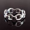 Horse Bit Snaffle Equestrian Sterling Silver Ring