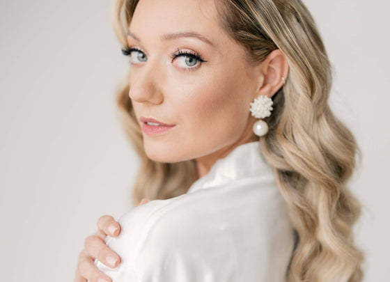 Charlotte Cluster Pearl Earrings