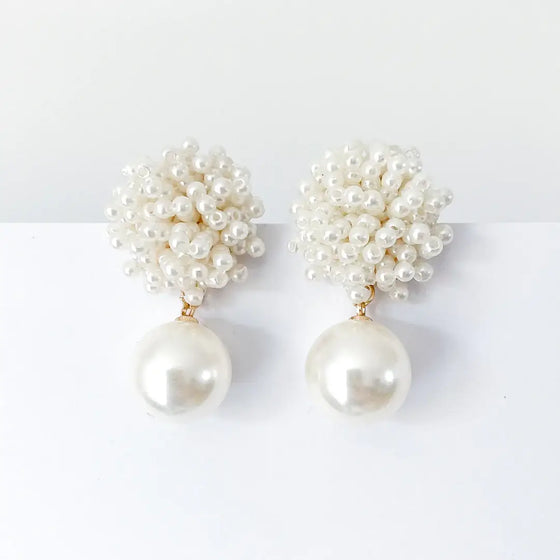 Charlotte Cluster Pearl Earrings