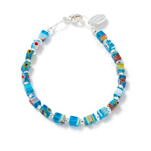  Turquoise Millefiori Cubes Bracelet