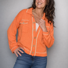 The Contrast Trim Cotton Mix Cardigan - ORANGE