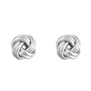 Sterling Silver Earring Medium Knot Stud Earrings