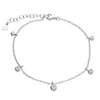 Sterling Silver Chain Bracelet with CZ Stones