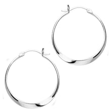  Sterling Silver Twisted Hinge Hoop