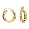 14ct Yellow gold-plated twisted hinged hoop