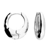 Sterling Silver Earrings Heavy textured U shape hinged hoop