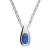 Sterling Silver  Blue Opal Teardrop Pendant