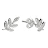 Sterling Silver Leaf Crystal Earrings