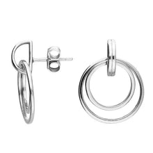  Sterling Silver Double Circle Stud