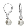 Sterling Silver Shell Pearl Drop Earrings