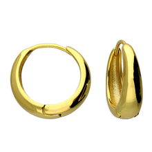  Gold Plated Sterling Silver Earring Tapered hinged Hoop