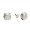 Fresh Water Pearls set in Silver Stud Earrings