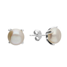  Fresh Water Pearls set in Silver Stud Earrings