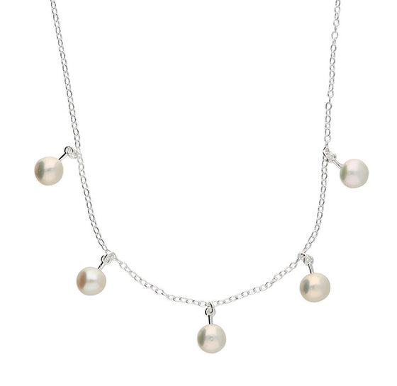 Freshwater Pearl 5 & Silver Necklace