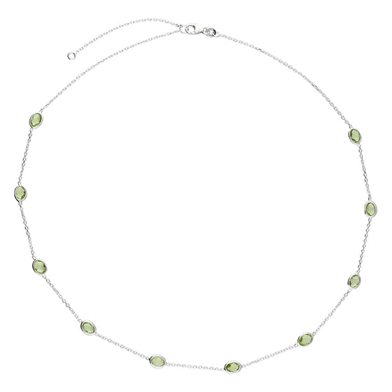 Sterling Silver & Lab Grown Peridot Necklace