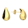 18ct Gold Plated Silver Earrings Pear Drop Studs