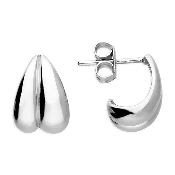 Sterling Silver Double Curl Stud Earrings