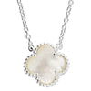 Sterling Silver Mother of Pearl Clover Pendant