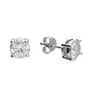 Sterling Silver Moissanite Solitaire Earrings