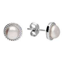  Classic Freshwater Pearl & Cubic Zirconia Stud Earrings