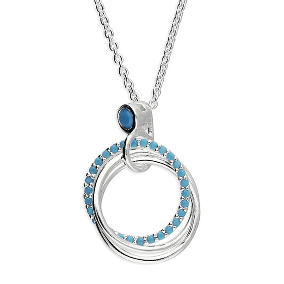Sterling Silver Turquoise Ring Necklace
