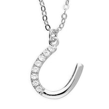  Sterling silver necklace  open horseshoe pendant