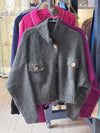 Alpaca Blend Short Cardigan - Khaki