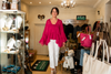 Silk & Viscose Ruffle Blouse- Cerise