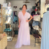Silk & Viscose Maxi Dress - FRENCH PINK