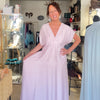 Silk & Viscose Maxi Dress - FRENCH PINK