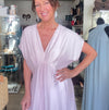 Silk & Viscose Maxi Dress - FRENCH PINK