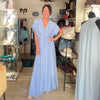 Silk & Viscose Maxi Dress - Pale Cornflower